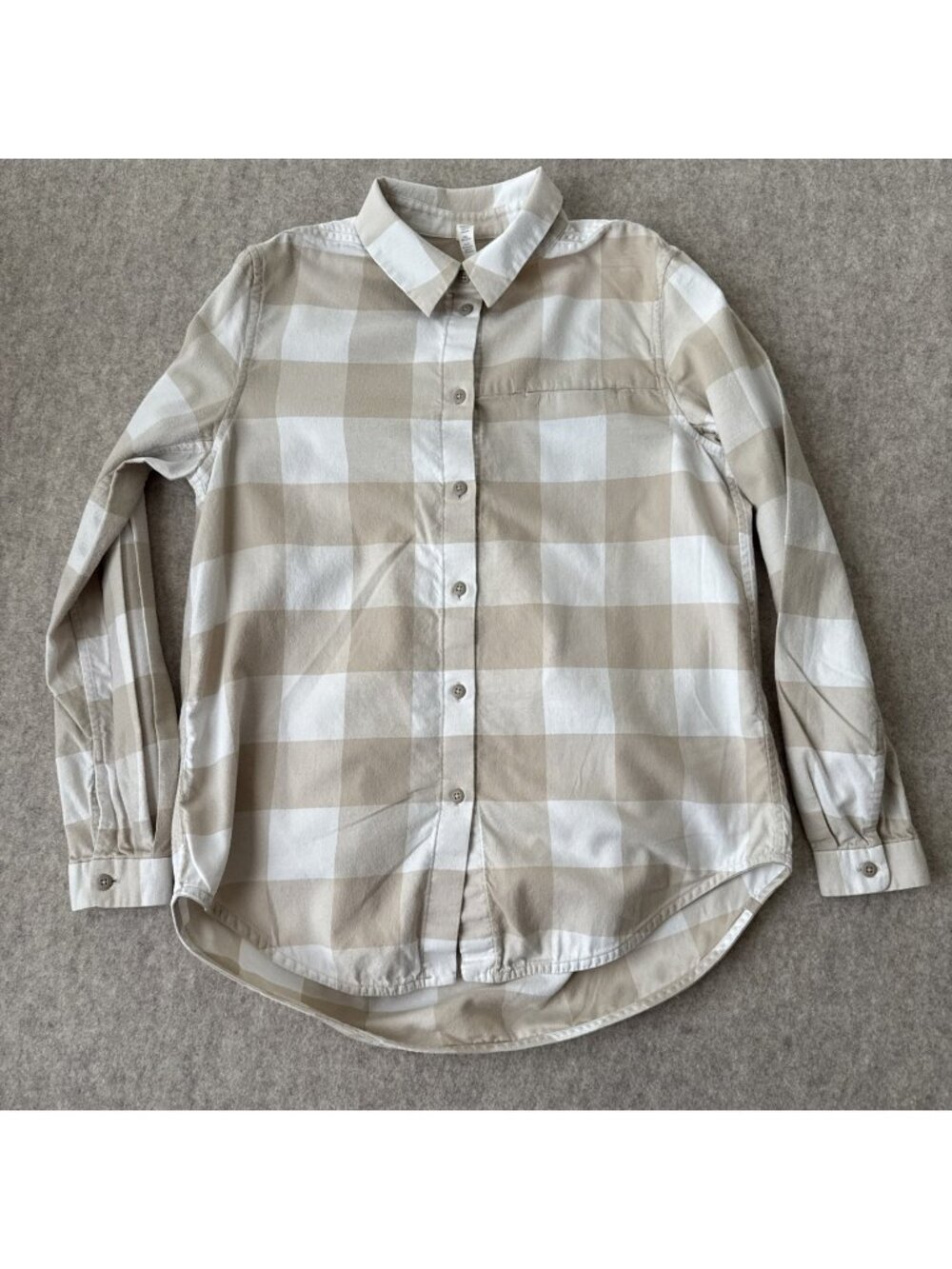 Lululemon Full Day Ahead‎ Cotton Flannel Button Up Shirt Plaid Womens 6